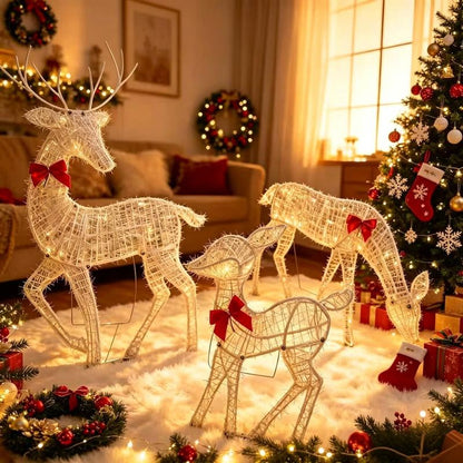 🦌 LED Christmas Reindeer Family | 3-Piece