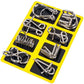 Metal Puzzle Ring Set (8-Piece) Blue Edition Brain Teaser Game