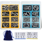 Metal Puzzle Ring Set (8-Piece) Blue Edition Brain Teaser Game