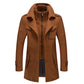 ⏳Time-Limited Special⏰Men's Business Woolen Coat Fashion Double Neck Medium And Long Woolen Coat