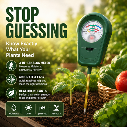 3-in-1 Soil Detector with Pointer Display