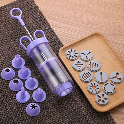 🧁 LIMITED‑TIME 50% OFF! ⚡ Stainless Steel Cake Decorating Gun Kit – Multi‑Nozzle, One‑Handed, Food‑Safe ✨
