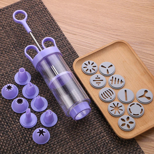 🧁 LIMITED‑TIME 50% OFF! ⚡ Stainless Steel Cake Decorating Gun Kit – Multi‑Nozzle, One‑Handed, Food‑Safe ✨