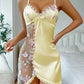 🥳2026 HOT SALE🥳💞50K+ SOLD!💥👗🎀 50% OFF! Lace Erotic Lingerie Nightgown – Sheer printed lace, deep V-neck. Adjustable straps for comfy fit. Add a touch of romance to your night. 🌙✨