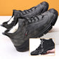 🔥Winter Gift🔥 Men's Faux Wool Lining Leather Sneaker