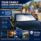 🔥 50% off!☀️🛡️ Car Windscreen Sunshade Umbrella – Foldable UV and heat-reflective windscreen cover, portable cooling protector for the summer