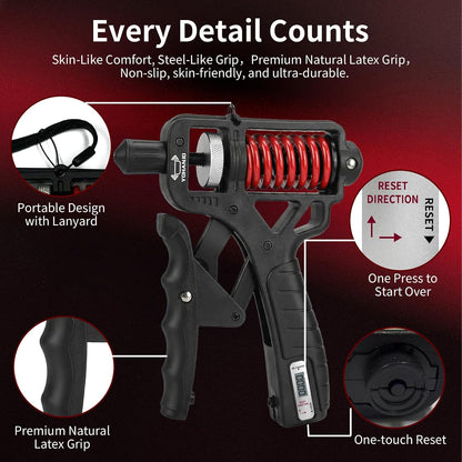 💪 Adjustable Hand Grip | Counter Options