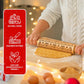 🎄 Embossed Rolling Pin | Festive Cookie Patterns
