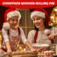 🎄 Embossed Rolling Pin | Festive Cookie Patterns