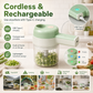🥕50% OFF NOW! 4‑in‑1 Handheld Electric Food Chopper‑ USB Rechargeable Mini Blender with Open Feeding Port, Portable Wireless Processor for Vegetables, Meat & Garlic