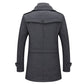 ⏳Time-Limited Special⏰Men's Business Woolen Coat Fashion Double Neck Medium And Long Woolen Coat