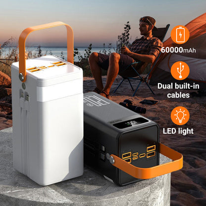 💥50% OFF!⛺Outdoor Portable Fast Charging Power Bank with LED Light