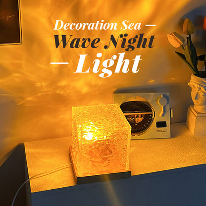 🌊 Crystal Water Wave Night Light | 3/16 Colours