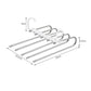 Multi layer zipper magic pants rack