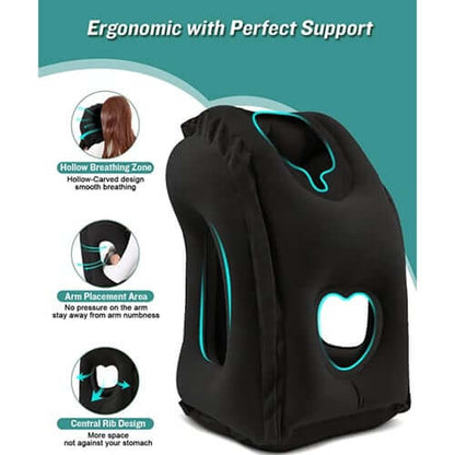 ✈️ Inflatable Travel Pillow | 360° Support