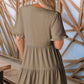 💕2026 New Arrivals 70% OFF!!💃👗Women's Ruffle Trim V-Neck Tiered Dress