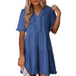 💕2026 New Arrivals 70% OFF!!💃👗Women's Ruffle Trim V-Neck Tiered Dress