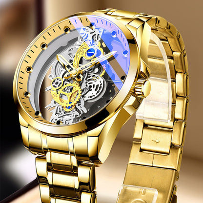 ⌚ Skeleton-Style Quartz Watch | 40mm