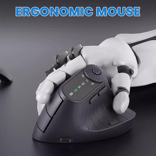 🖱️Multi-Device Bluetooth Ergonomic Mouse with Knob