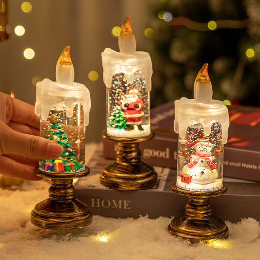 🎁New Year's Sale 60% OFF🔥Battery Operated Lighted Snow Globe Candle