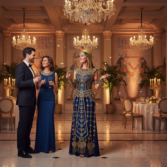 Ancient Cleopatra Beaded Headdress Accessory