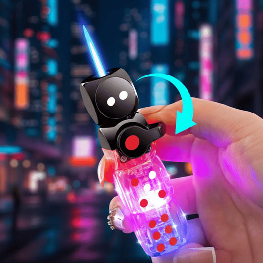 Creative Windproof Dice Lighter with LED Light