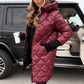 Women's Long Quilted Hooded Puffer Coat | Warm & Stylish
