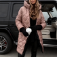 Women's Long Quilted Hooded Puffer Coat | Warm & Stylish
