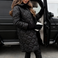 Women's Long Quilted Hooded Puffer Coat | Warm & Stylish