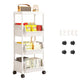 ⏳Limited-time 50% off⏰Multi-Tier Rolling Storage Cart for Narrow Spaces – Space-Saving Design, Smooth Rolling Wheels, Easy Assembly & Sturdy 🗄️