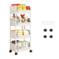 ⏳Limited-time 50% off⏰Multi-Tier Rolling Storage Cart for Narrow Spaces – Space-Saving Design, Smooth Rolling Wheels, Easy Assembly & Sturdy 🗄️