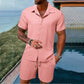 💎 60% OFF! 💎 Men’s 2-Piece Loose Shirt & Shorts Set – Breathable, Relaxed Fit & Effortless Summer Style 👕🩳