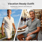 🥳2026 HOT SALE🥳💞50K+ SOLD!💥50% OFF! Men's Jacquard Shirt & Shorts Set – Easy-fit comfort for warm days! Breathable fabric, no ironing needed. Perfect for garden or seaside.