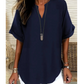 🌸Spring Sale 50% OFF👕Fashion Loose Solid Color Short Sleeve Top