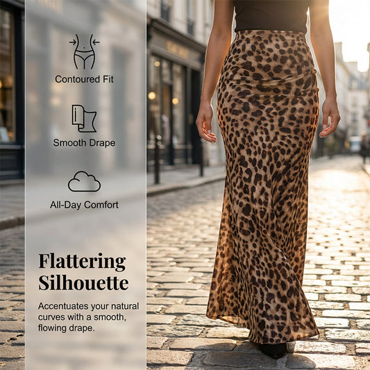 🎁New arrival 50% OFF💥Casual Chic Leopard Print Long Skirt