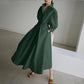 🔥2026 Hot Sale 50% OFF🔥 Women's Plain Cotton Lapel Shirt Wrap Dress