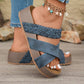 🎁2026 New Arrivals 50% OFF💥Women's Criss-Cross Woven Strap Wedge Sandals – Comfortable, Stylish & Perfect for Summer Days ☀️