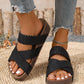 🎁2026 New Arrivals 50% OFF💥Women's Criss-Cross Woven Strap Wedge Sandals – Comfortable, Stylish & Perfect for Summer Days ☀️