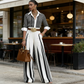 💐50% OFF ! Shirt & Wide-Leg Pants Set – Slimming Silhouette, Trendy Look 🔥👗【Sweet Price】