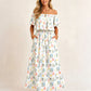 ⏰Last Day Sale 50% OFF💃Women's Off-Shoulder Ruffled Side-Slit Maxi Dress with Pockets ✨