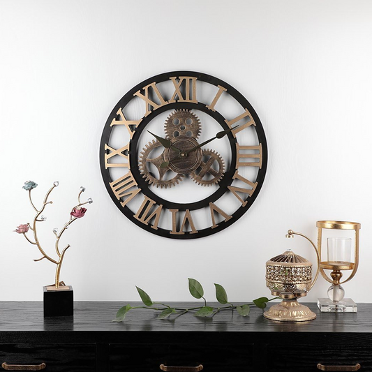 💐50% OFF ! Large Decorative Wall Clock – Industrial Design & Visual Impact 📏✨【Cracked Price】