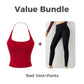 Women's Open Back Top with Built-in Bra