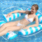 🏖️Inflatable Stripe Pool Float Lounge Chair