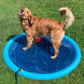 Foldable mat for outdoor swimming pools and a watering can