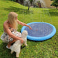 Foldable mat for outdoor swimming pools and a watering can