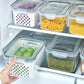 🍎3PCS Fruit Storage Container Set for Fridge with Removable Colander- Fresh Keeping for Fridge, Easy to Clean & Stack ✅🍇