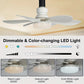 🔥Sale-50%OFF-🎁2-IN-1 PORTABLE CEILING FAN & LIGHT with Remote Control