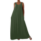 👗 LIMITED-TIME 50% OFF! ✨ Women's Sleeveless Maxi Dress – Solid Color, Side Pockets, A-Line, Durable Polyester 🌸