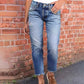 🔥New Hot Selling❤️‍🔥Women's Fashionable Slim-Fit Distressed Jeans
