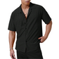 🔥New Hot Selling❤️‍🔥Men's Hollow-Out Short Sleeve Button Shirt